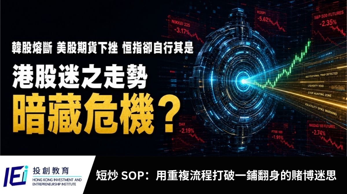 恒指窄區間橫行時期的股價走勢圖表