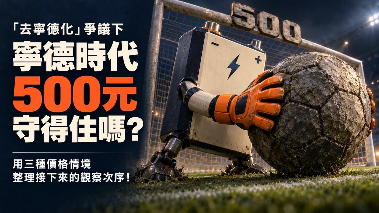 寧德時代500元支持位與450元等待方案的文章封面